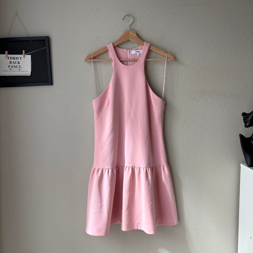 Likely Dress‎ Leila Blush Pink Drop Waist Sleeveless Halter Mini Dress Size 4
